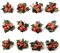 Set of 12 Red and Gold Holly Christmas Picks, Festive Decor for Trees, Wreaths & Gift Wrapping - 2024 Christmas Collection, Floral Home by Artificial Flowers